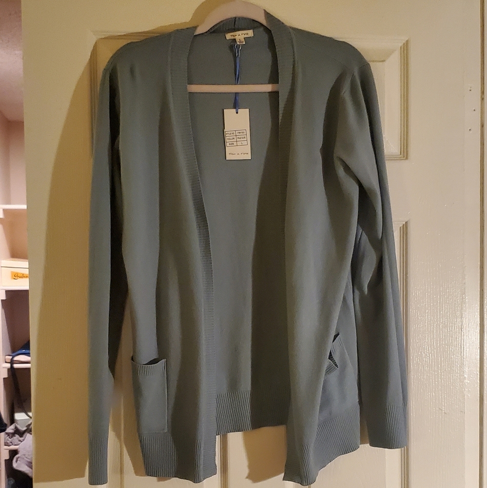 Tea N Rose: Pale Olive Cardigan